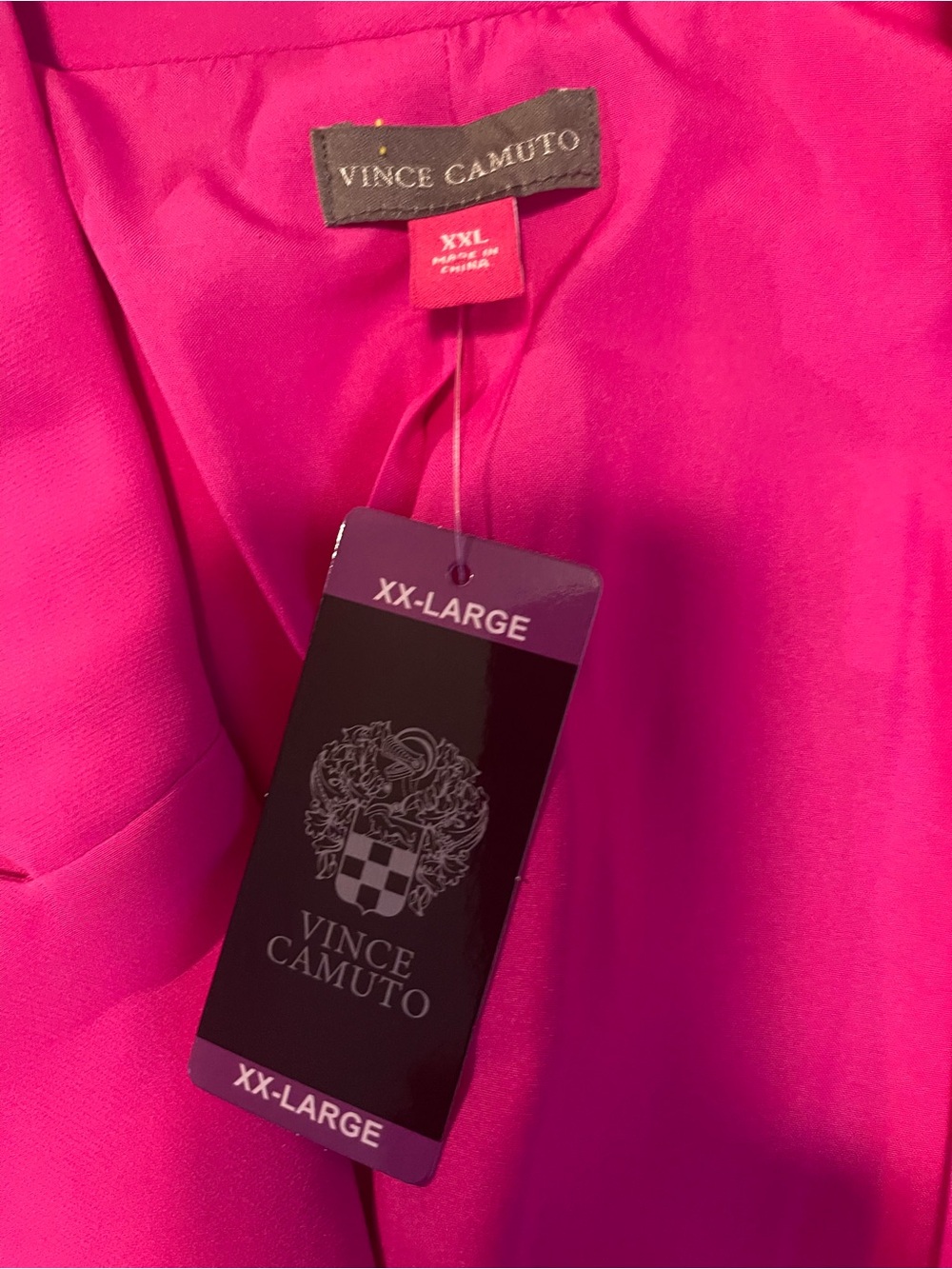 Vince Camuto Vibrant Hot Pink Single-Button Blazer - Picture 2 of 6